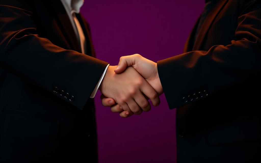 Professional handshake symbolizing partnership